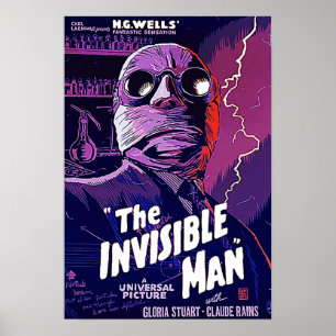 Poster The Invisible Man Classic Horror Monster Movie TS