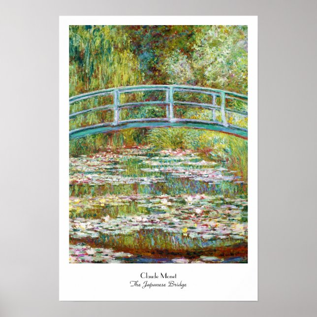 Póster The Japan Bridge 1899 Claude Monet (Frente)