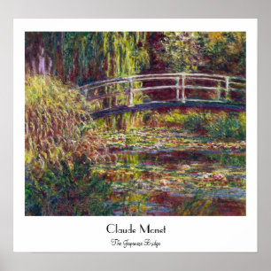 Póster The Japanese Bridge Claude Monet cool, old, master