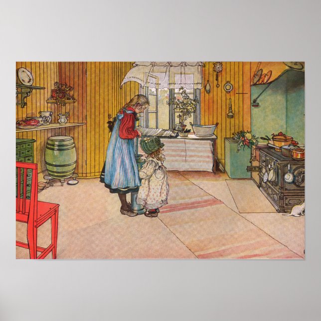 Póster The Kitchen por Carl Larsson, 1898 (Frente)