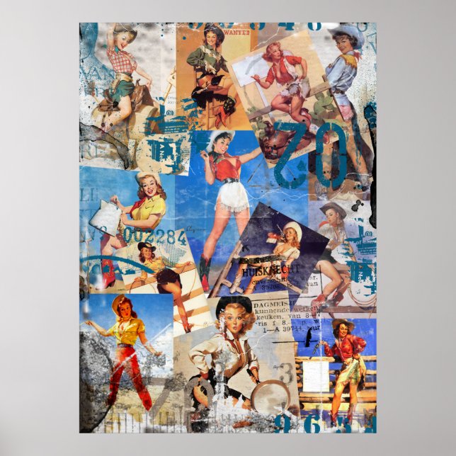 Poster The Kitsch Bitsch : Cowgirl Destruída Pin-Up No.1 (Frente)