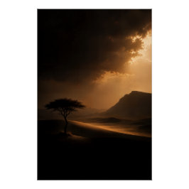 Póster The Last Light Desert Landscape Poster