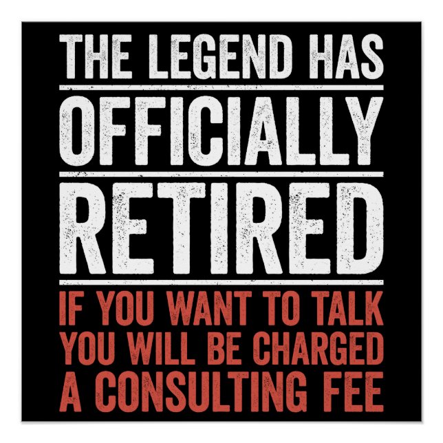 Póster The Legend Has Officially Retired (Frente)