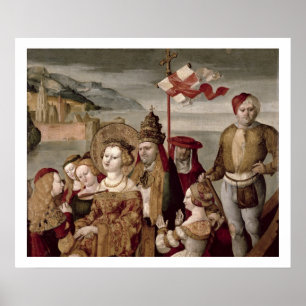 Póster The Legend of St. Ursula, c.1530 (oil on panel)