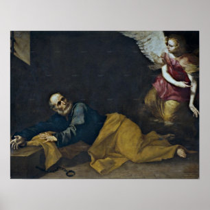Póster The Liberation of Saint Peter by Jusepe de Ribera