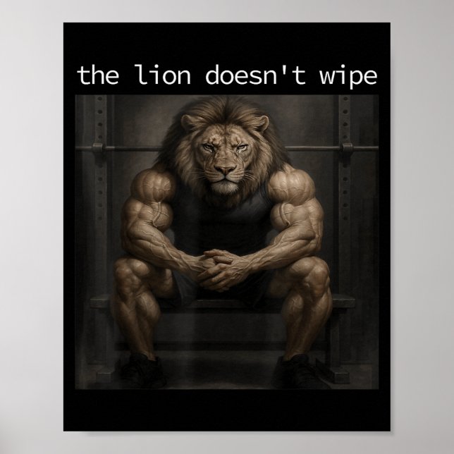 Poster The Lion Does Not Wipe Lion Does Not Concern Himse (Frente)