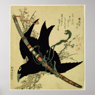 Póster The Little Raven with the Minamoto clan sword