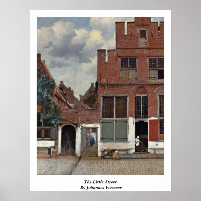 Póster The Little Street By Johannes Vermeer (Frente)