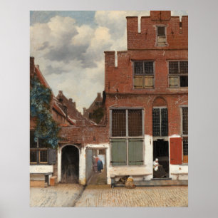 Poster The Little Street por Johannes Vermeer