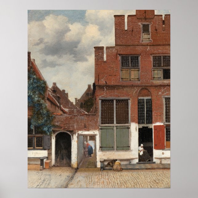 Póster The Little Street, por Johannes Vermeer (Frente)
