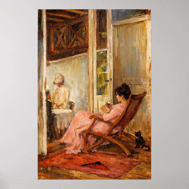 Poster The Loggia by John William Waterhouse (Frente)