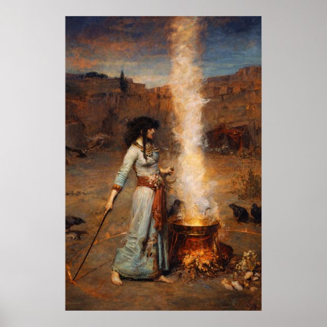 Poster The Magic Circle by John William Waterhouse (Frente)