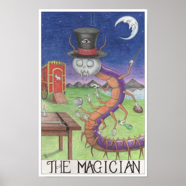 Poster The Magician tarot card (Frente)