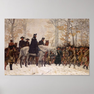 Poster The March to Valley Forge 1777, por William Trego 