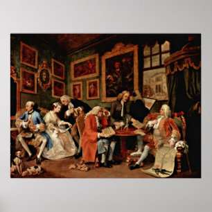 Póster The Marriage Contract by William Hogarth