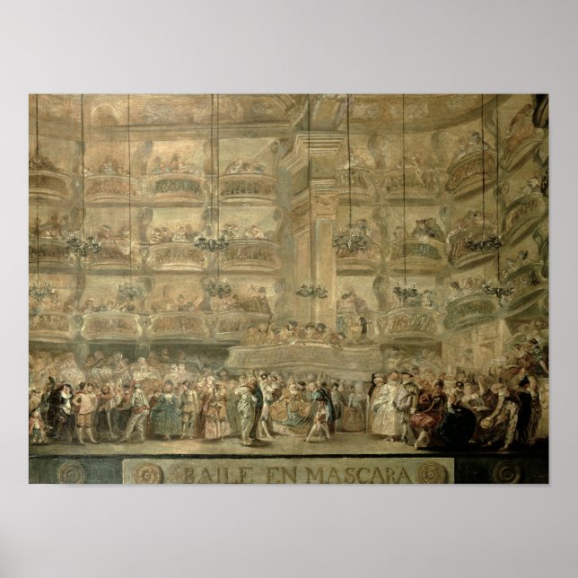 Póster The Mask Ball, c.1767 (Frente)