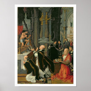 Poster The Mass of St. Gregory (oil on canvas)