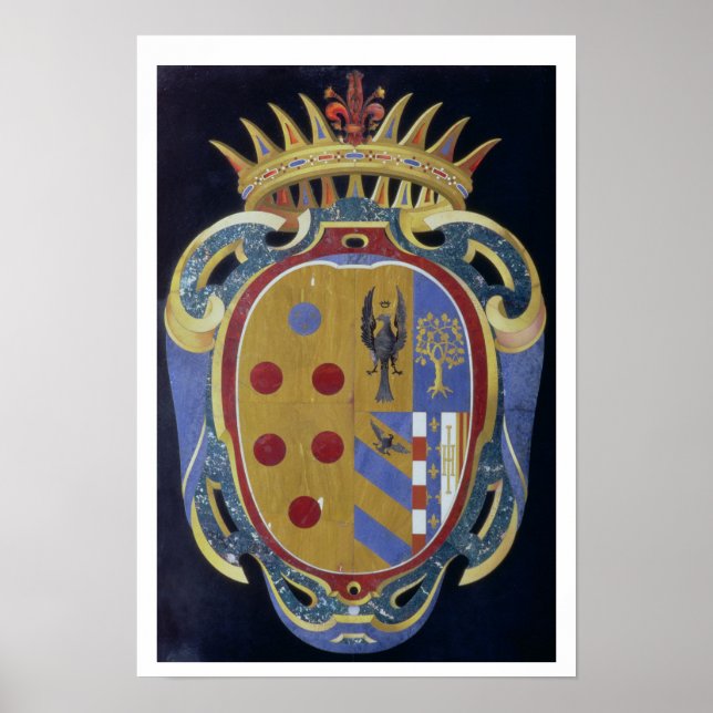 Poster The Medici-Lorena Casaco of Arms, c.1638 (pietra d (Frente)