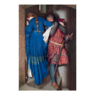 Póster The Meeting on Turret Stairs (por F.W. Burton)