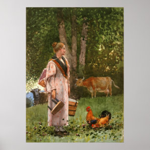 Póster The Milk Maid, de Winslow Homer