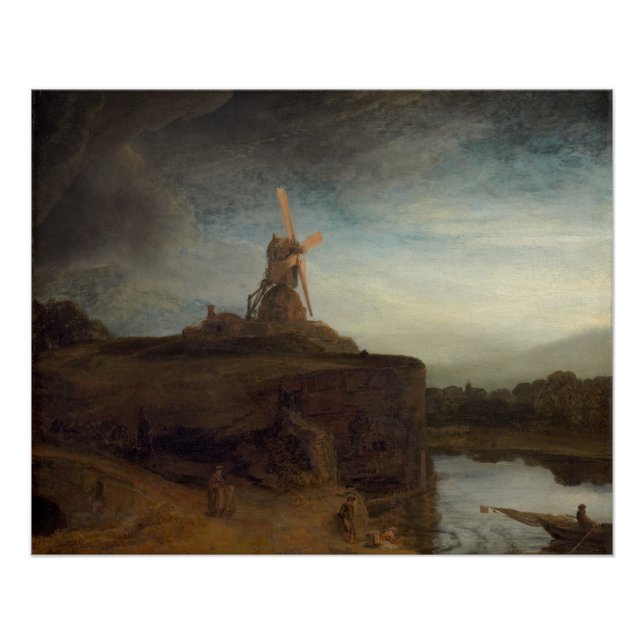 Póster The Mill, 1645-48 (óleo na canvas) (Frente)