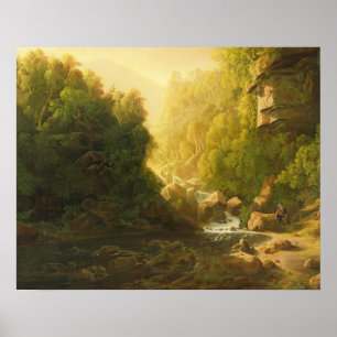 Poster The Mountain Torrent, c.1820-30 (óleo na canvas)