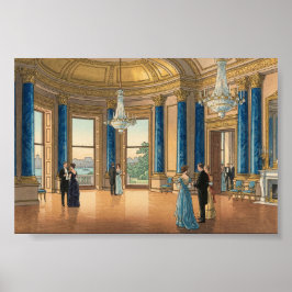 Poster The Music Room of Buckingham Japanese Woodblock Pr