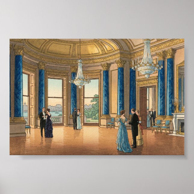 Poster The Music Room of Buckingham Japanese Woodblock Pr (Frente)