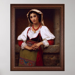 Poster The Neapolitan Girl by Hugues Merle