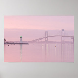 Poster The Newport Bridge and Goat Island Lighthouse