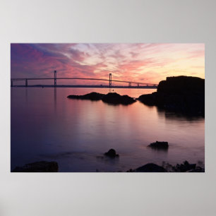 Poster The Newport (Pell) Bridge at Twilight