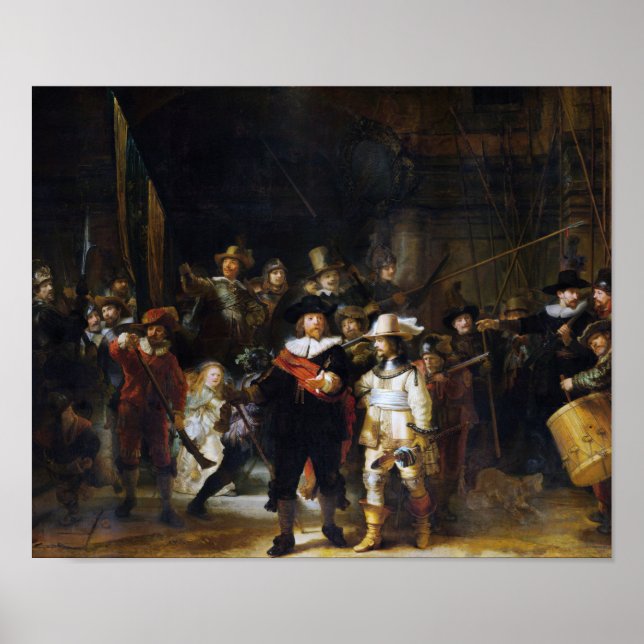 Poster The Night Watch, Rembrandt, 1642 (Frente)