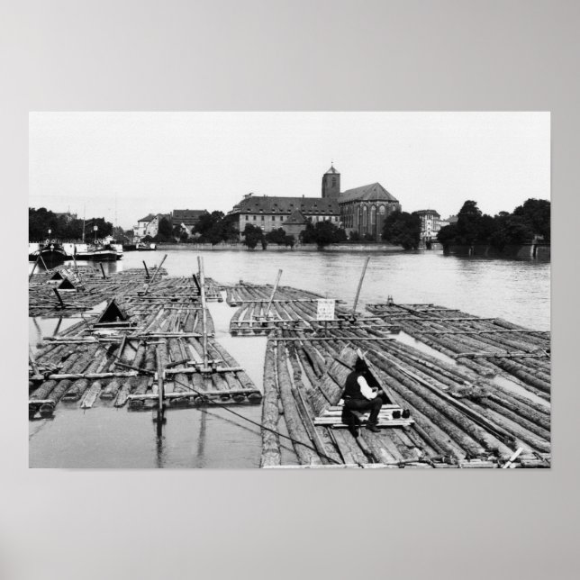 Póster The Oder at Breslau Polônia, c.1910 (Frente)