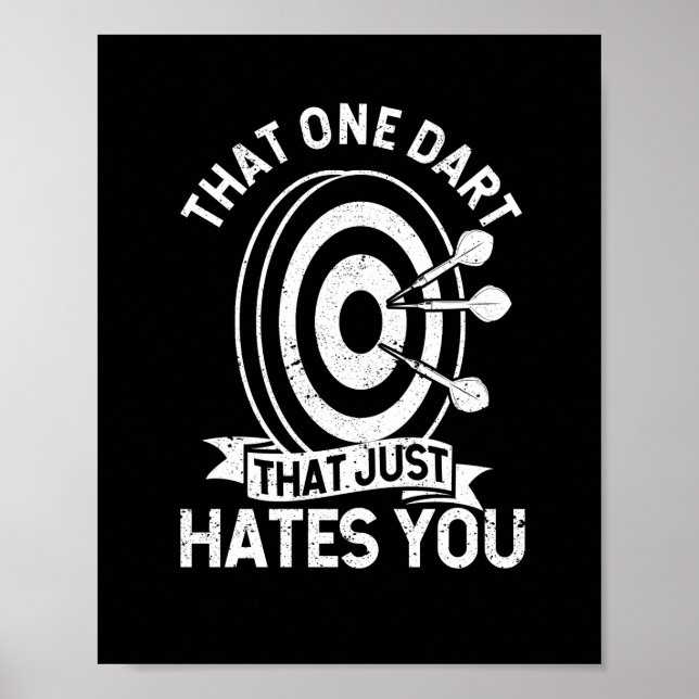 Poster The one dart that just hates you Funnier (Frente)