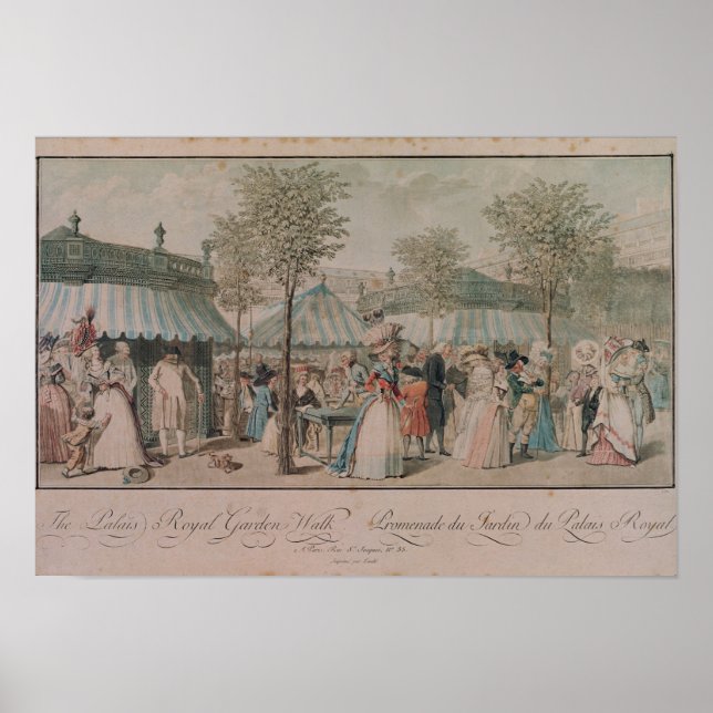 Póster The Palais Royal Garden Walk, 1787 (Frente)