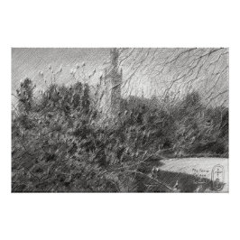 Póster The Peace Palace – Graphite Landscape Elegance