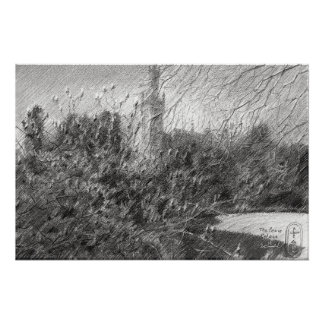 Póster The Peace Palace – Graphite Landscape Elegance