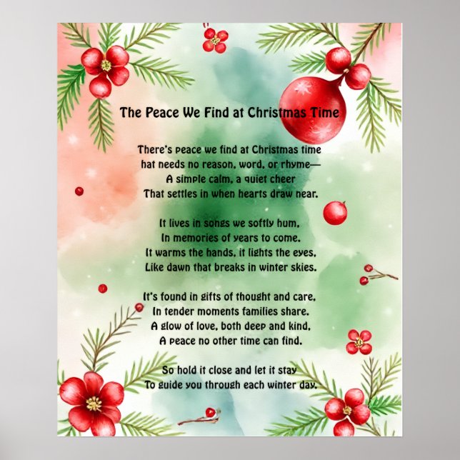 Poster The Peace We Find at Christmas Time (Frente)
