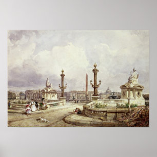 Poster The Place de la Concorde, c.1837