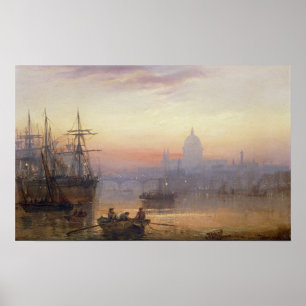 Póster The Pool of London at Sundown, 1876