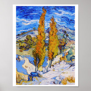 Poster The Poplars at Saint-Rémy, Van Gogh