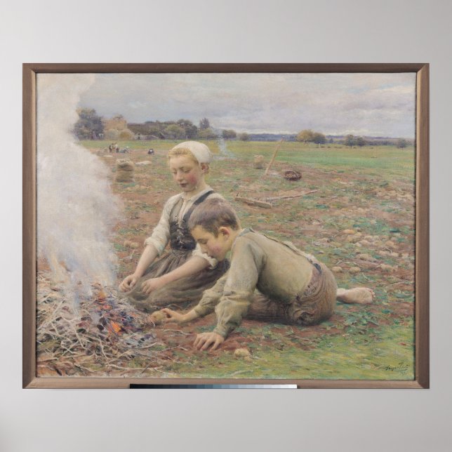 Poster The Potato Gatherers, 1898 (Frente)