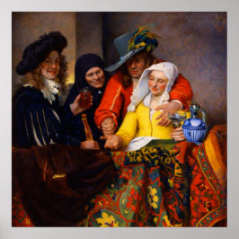Poster The Procuress by Johannes Vermeer