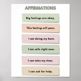 Poster The Quiet Grove Calming Corner Affirmations
