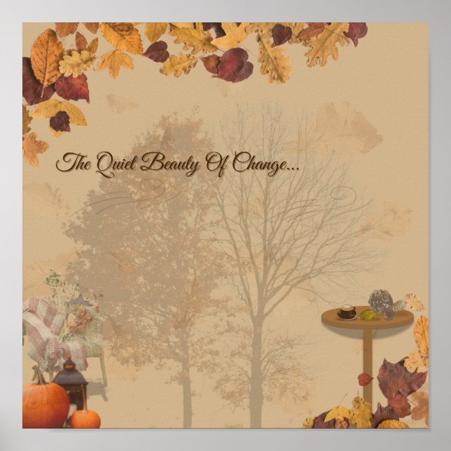 Poster The Quite Beauty Of Change_ Cozy Autumn Art Print (Frente)