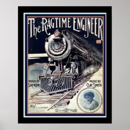 Póster "The Ragtime Engenheiro" Folha de Cobrir de Música