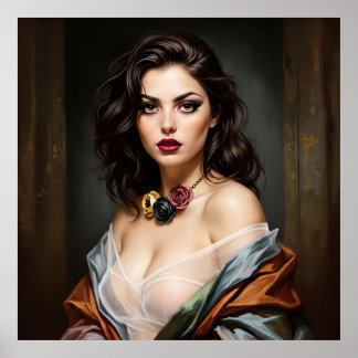 Poster The Rose Necklace Portrait