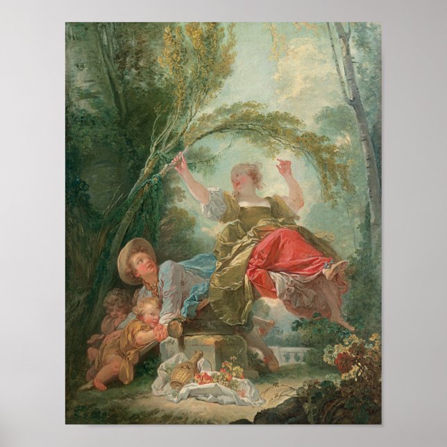 Poster The See-Saw - Fragonard Playful Rococo Art (Frente)