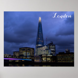 Poster The Shard Tower at Night, London England