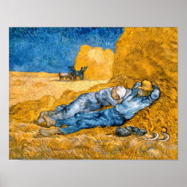 Poster The Siesta (1890) Wheatfield Van Gogh Classic Art